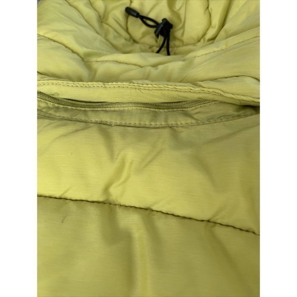 Tangerine‎ Vest Womens Small Lime Green Yellow Puffer w Hood Full Zip w Pockets - Picture 9 of 9